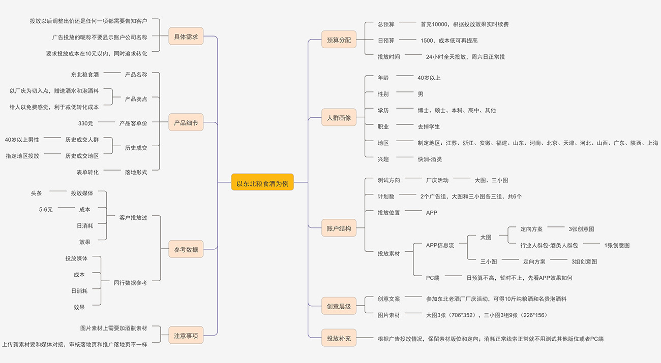 信息流广告投前规划案例图